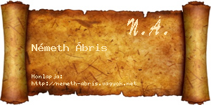 Németh Ábris névjegykártya