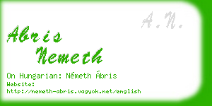 abris nemeth business card